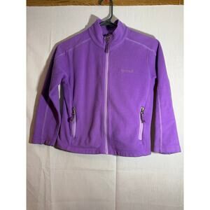 MARMOT Girls Full Zip Fleece Jacket Purple Lavender Kids M Outdoors Casual